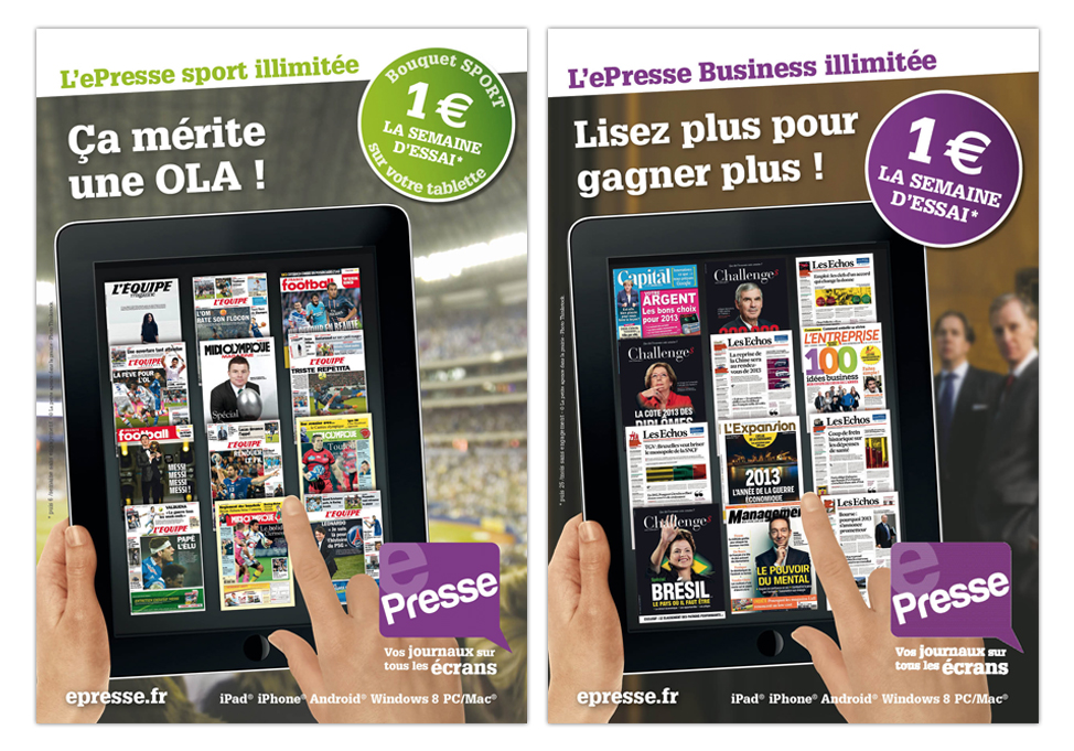 EPRESSE - publicités bouquets