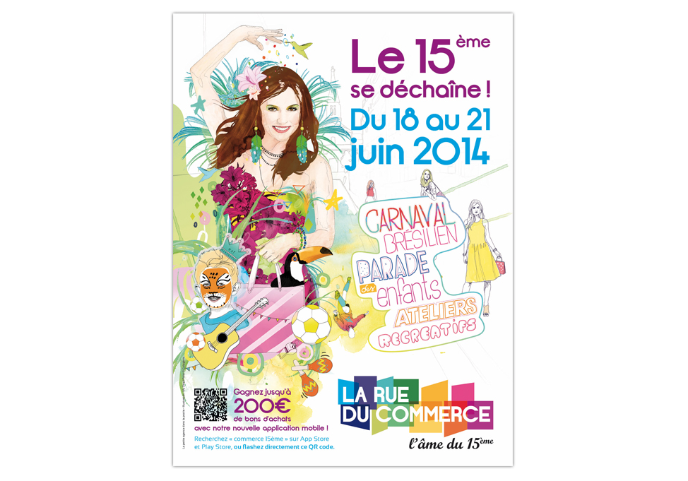 Rue du Commerce Paris 15ème - Affiche carnaval 2014